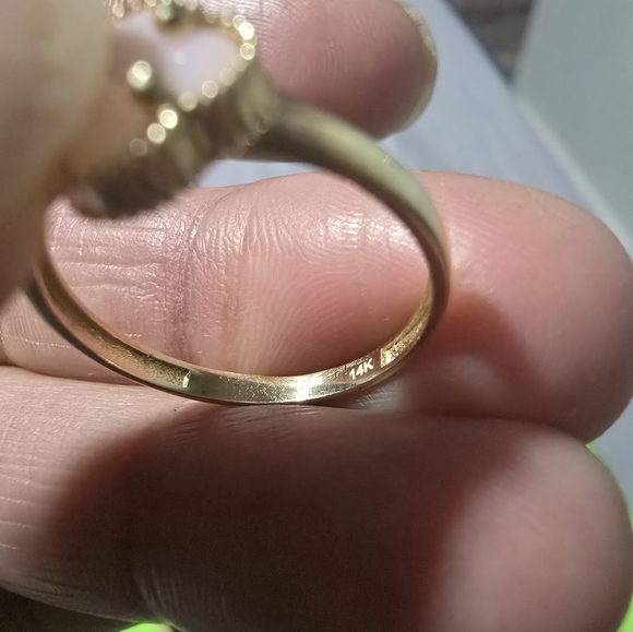 Ring 14k Italian real gold rose clover  guaranteed size 7 new - Picture 6 of 9